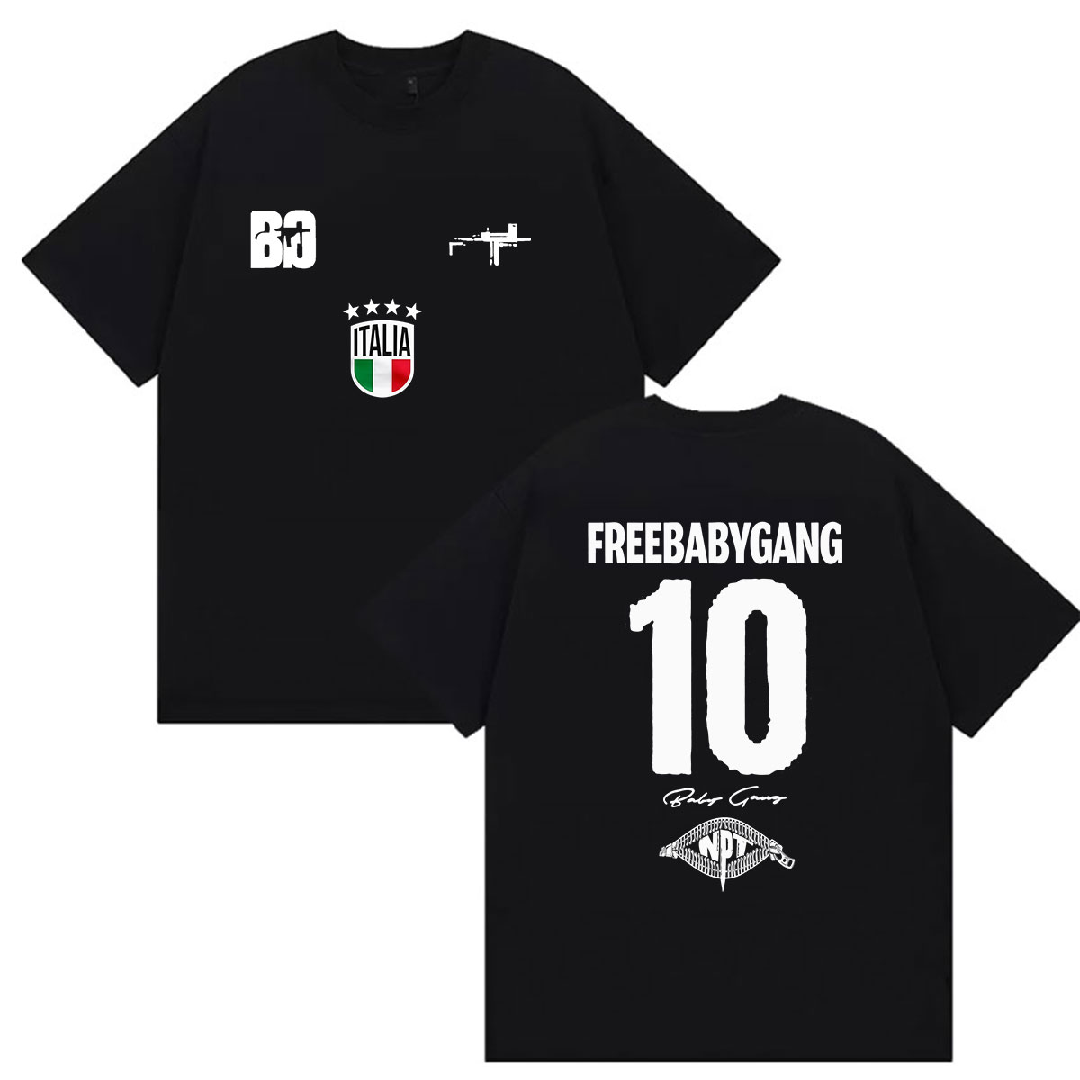 Y2K Graphic Baby Tee Crop - Camiseta Gráfica Rapper Baby Gang Tour