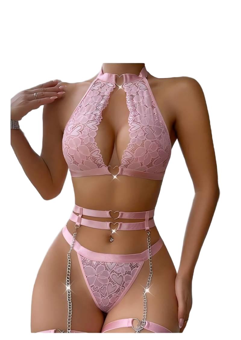 Lingerie - Conjunto de lencería sexy con encaje