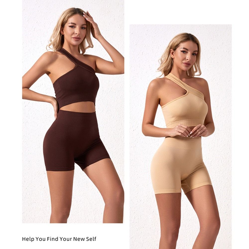 Seamless Ribbed Workout Tank Top - Conjunto Deportivo de 2 Piezas Reutilizable