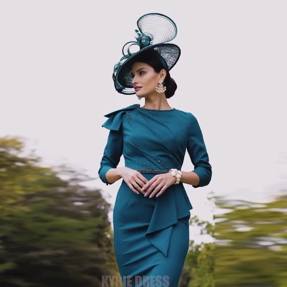 Elegant Satin Evening Gown Split - Vestido elegante para madre de la