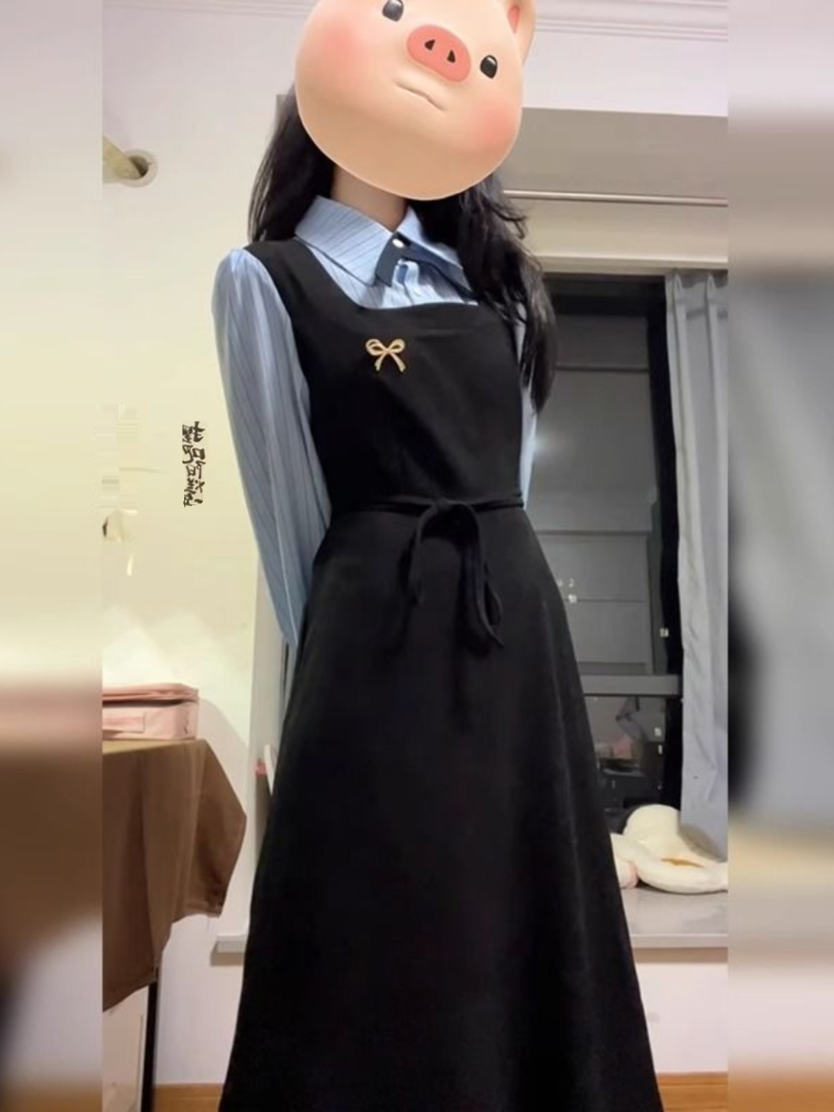 Elegante vestido camisero de e - Korean Style A Line Shirt Dress reseña y precio