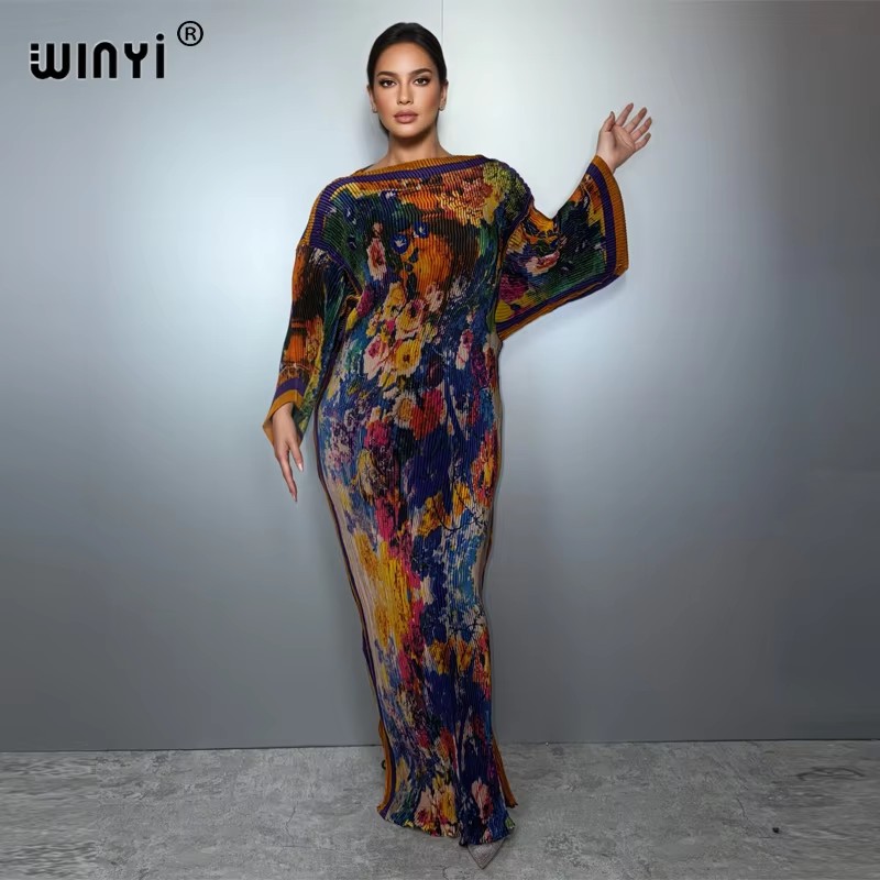 Vestido Holgado Plisado Elásti - Boho Summer Beach Maxi Dress reseña y precio
