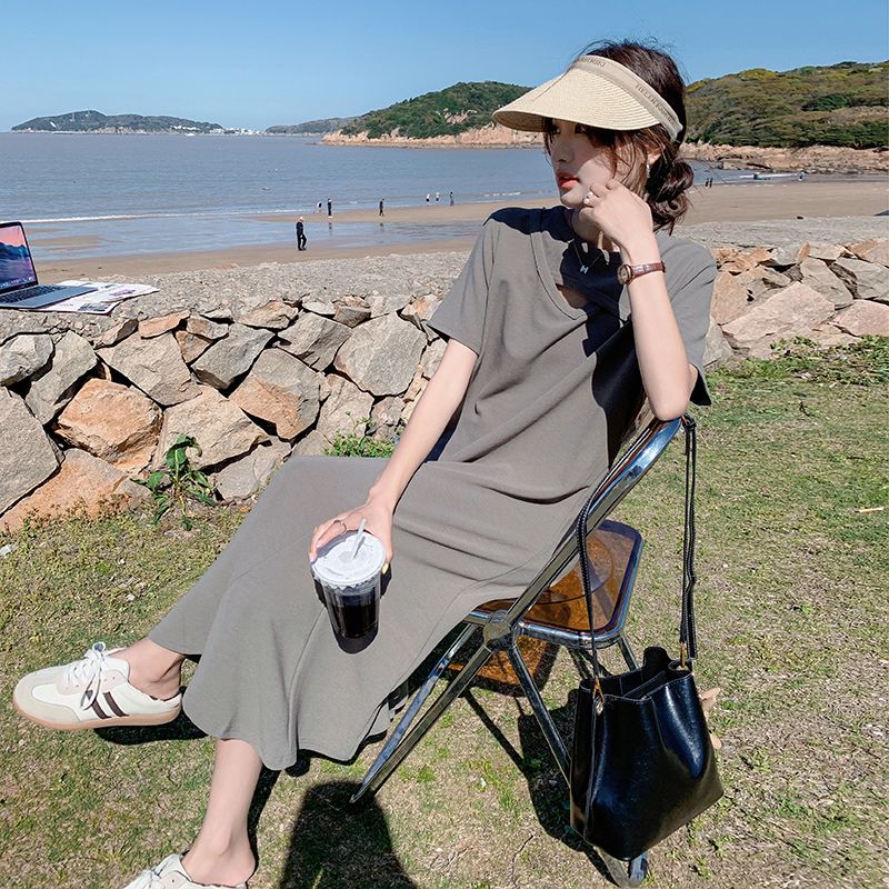 Vestido Camisero Holgado de Es - Korean Style A Line Shirt Dress reseña y precio