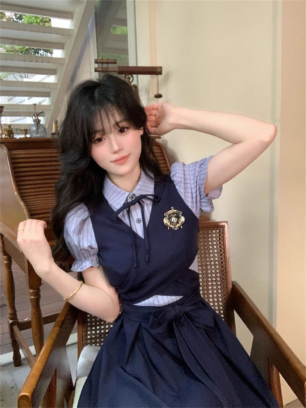 Vestido de verano de manga cor - Korean Style A Line Shirt Dress reseña y precio