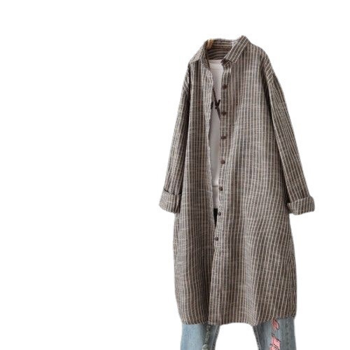 Vestido Camisero Vintage de Al - Casual Loose Linen Shirt Dress reseña y precio
