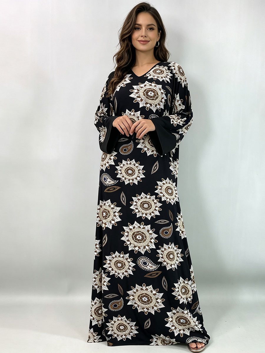 Vestido largo de talla grande  - Boho Summer Beach Maxi Dress reseña y precio