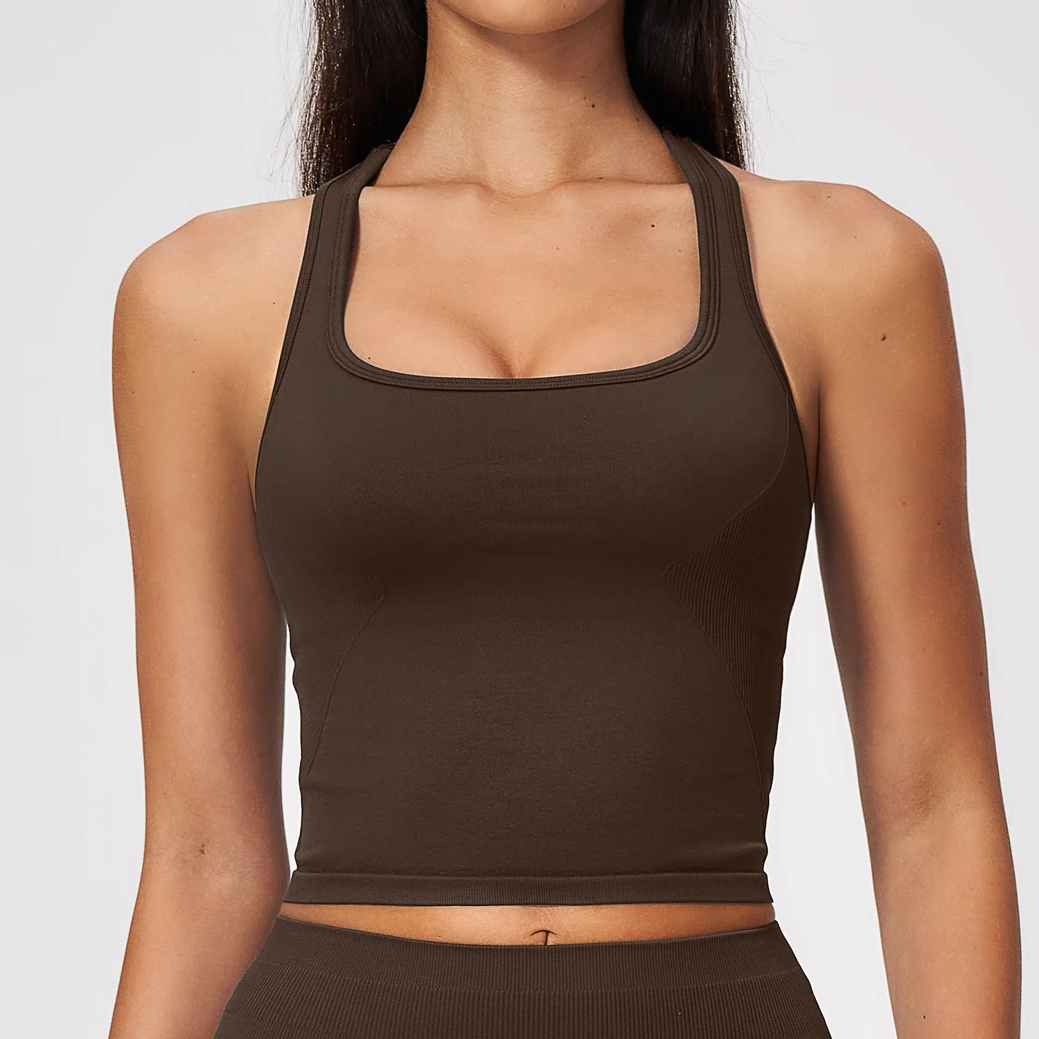 Sujetador deportivo de yoga si - Seamless Ribbed Workout Tank Top reseña y precio