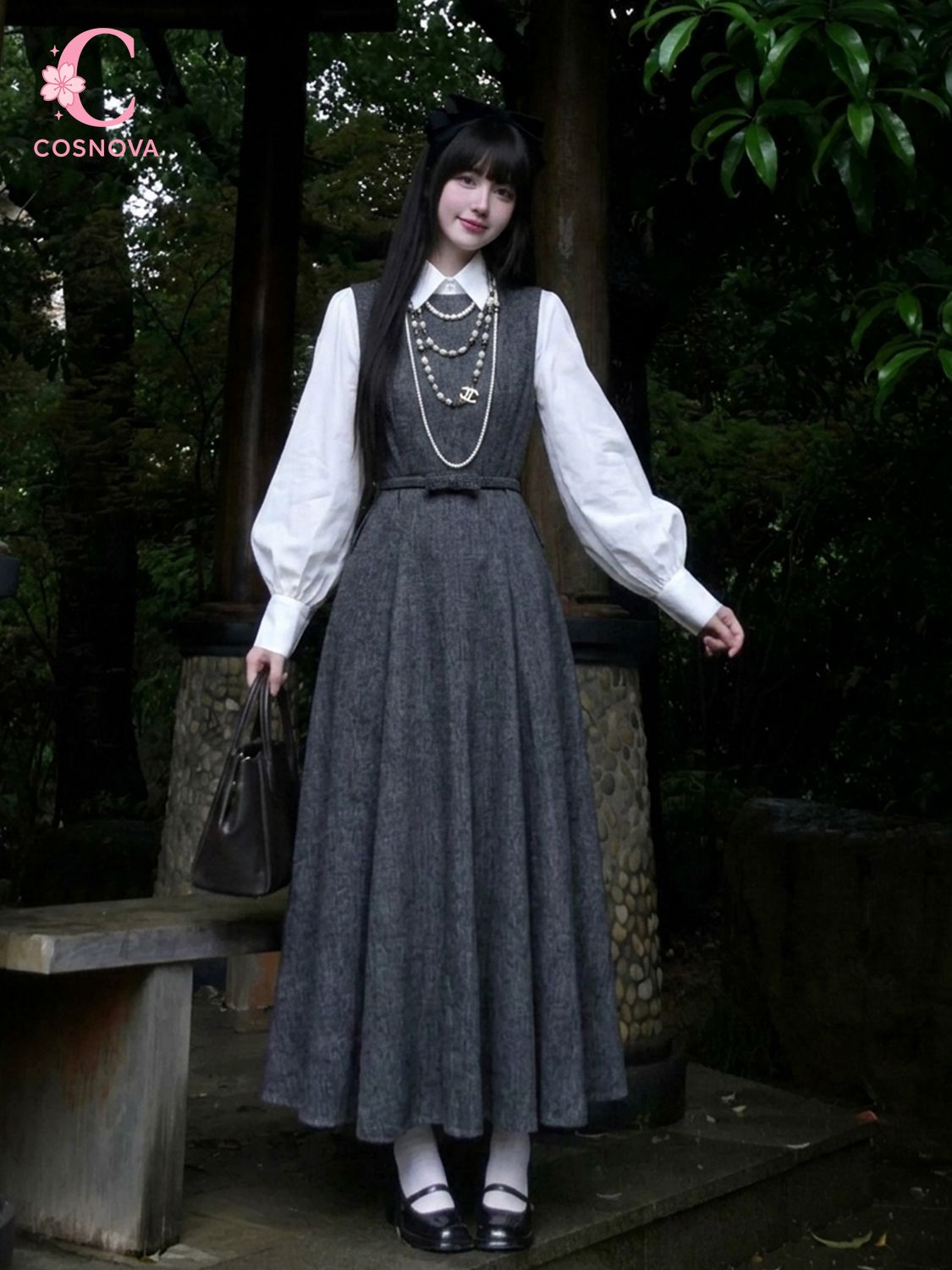 Conjunto de Vestido de 2 Pieza - Korean Style A Line Shirt Dress reseña y precio