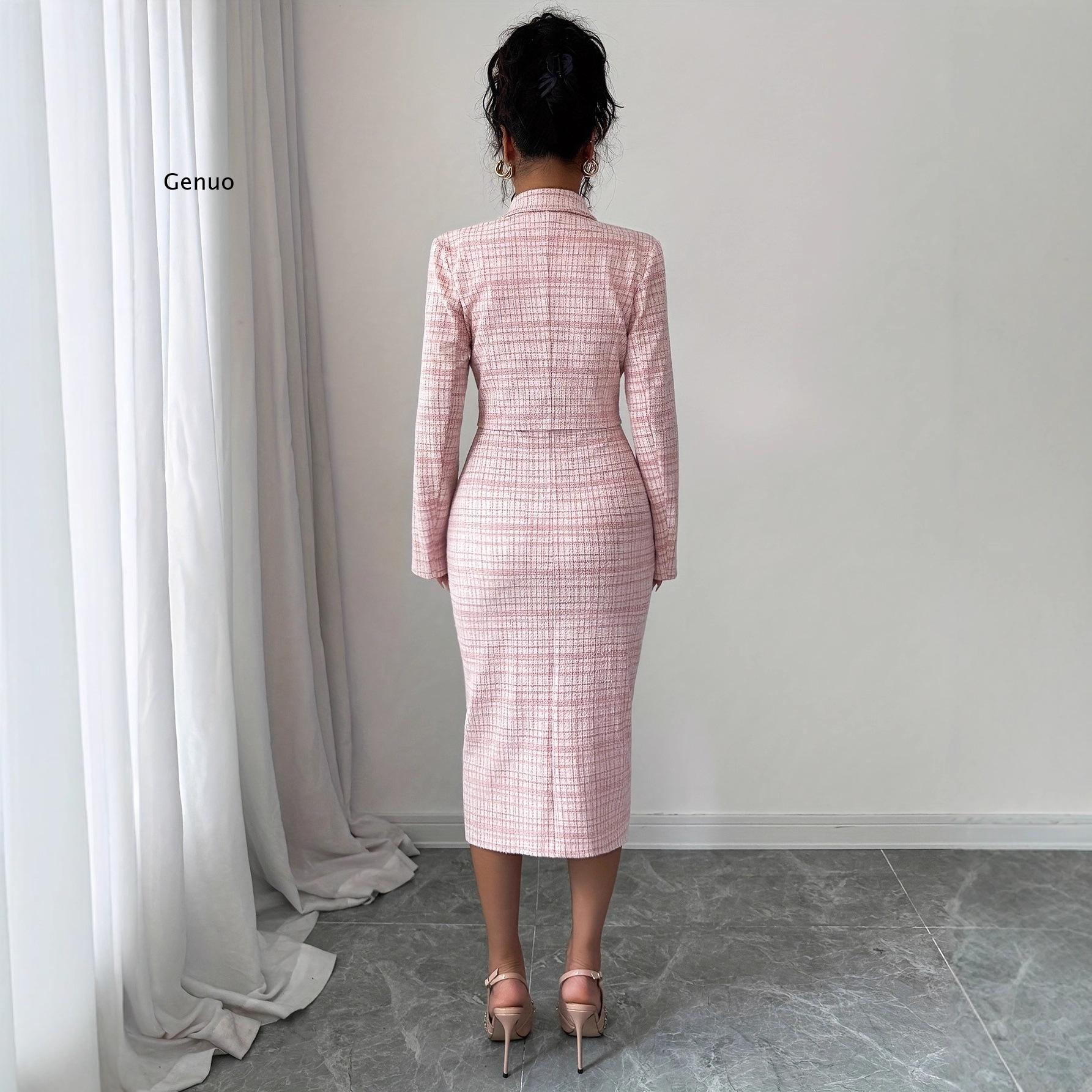 Conjunto de Dos Piezas de Twee - Tweed Two Piece Blazer Dress reseña y precio