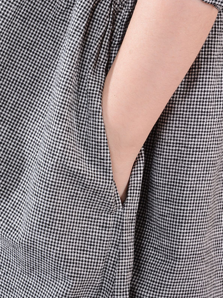 Vestido Camisero de Lino y Alg - Korean Style A Line Shirt Dress reseña y precio