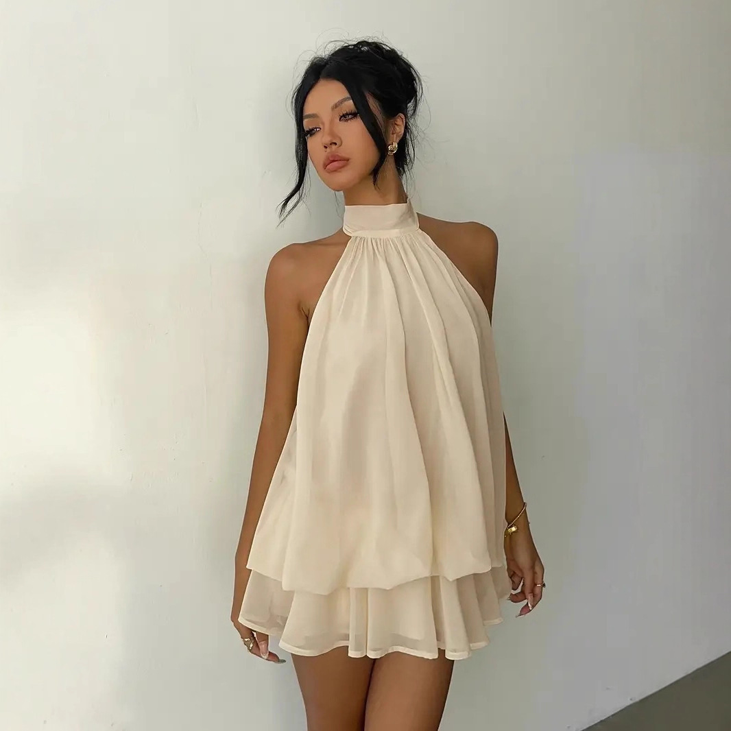 Vestido Halter para Mujer, Esp - Y2K Backless Halter Mini Dress reseña y precio
