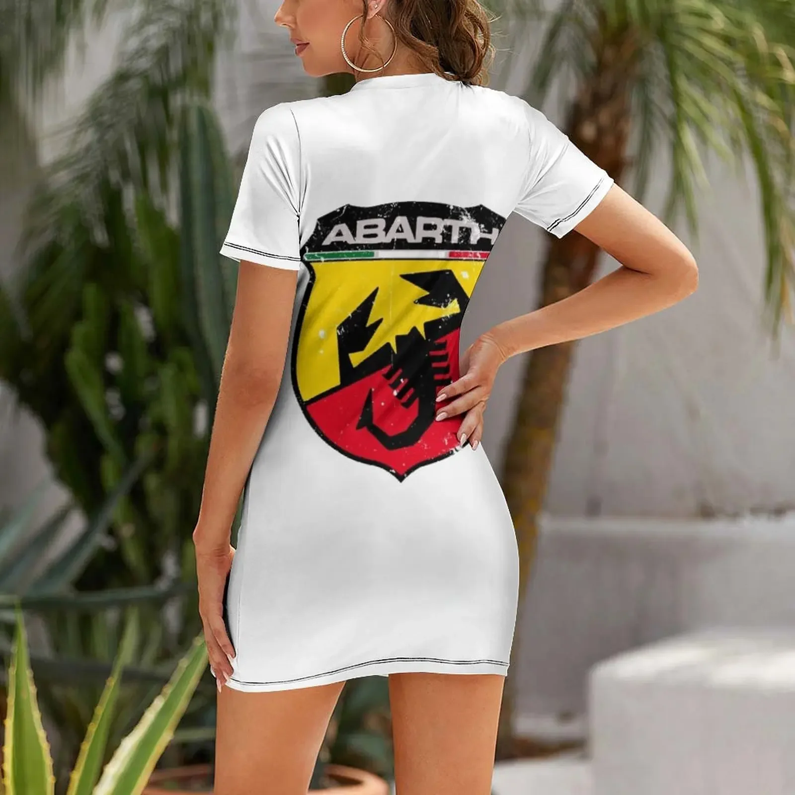 Camiseta clásica Abarthlogo de - Korean Style A Line Shirt Dress reseña y precio